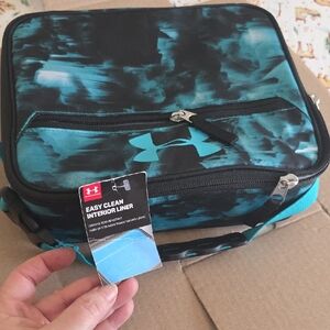 Under Armour Black and Teal Lunch Bag